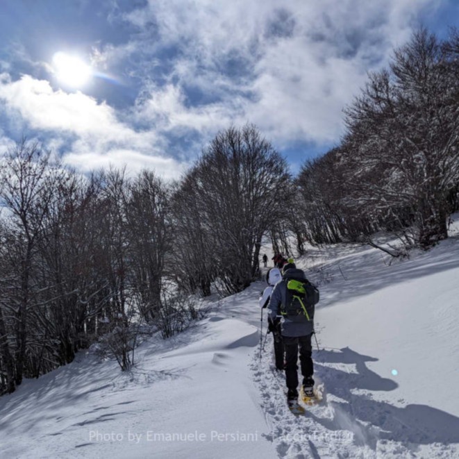 inverno con le ciaspole